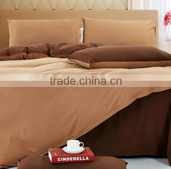 Pure 100% Cotton Quality Hotal,house Home Plain Solid Color Bedding Sheet Duvet Cover Sets photo-4