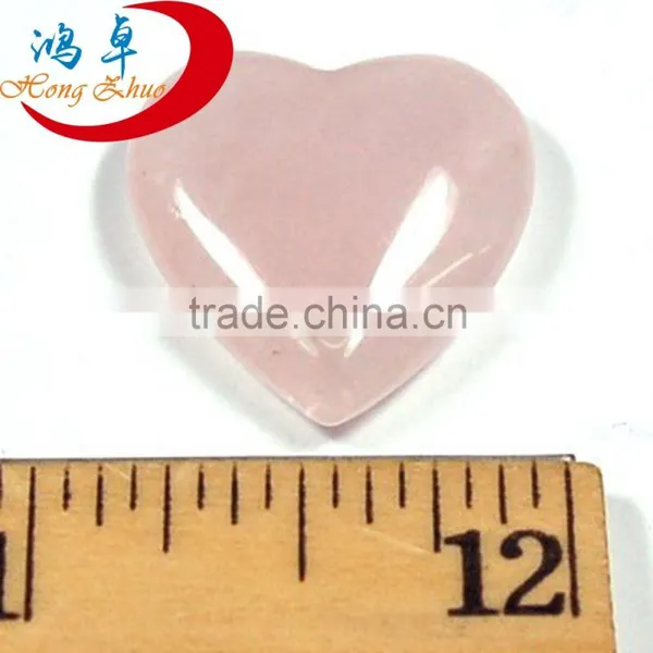 Rose Quartz Carved Flat Hearts Shaped Crystal for Pendents, Collectible photo-4