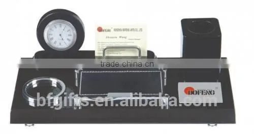 Wooden Desk Sets&Pen Holder,clock,calendar:BF09026-a2 photo-3