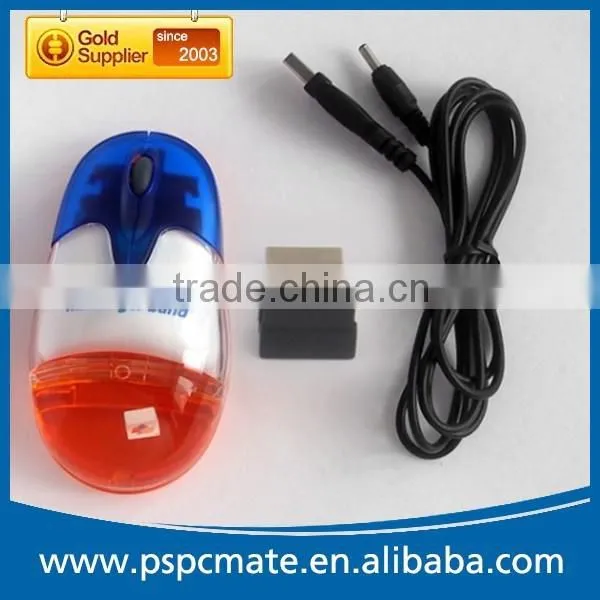 Computer Gift 2.4G Rechargeable Wireless Liquid Aqua Mouse With Usb Mini Receiver photo-2
