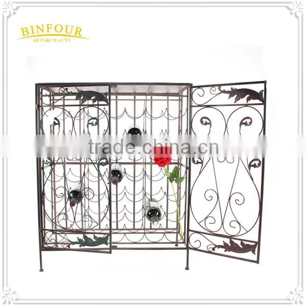 Metal Decorative Wall Mounted Wine Holder Wine Bottle Display photo-4