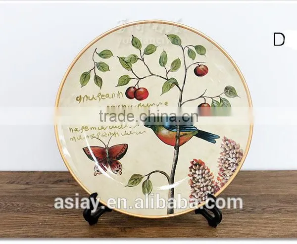 Japanese and Chinese Style Ceramic Tableware Underglaze Color Plate Saucer Quality Wind Creative Dish Deep photo-2