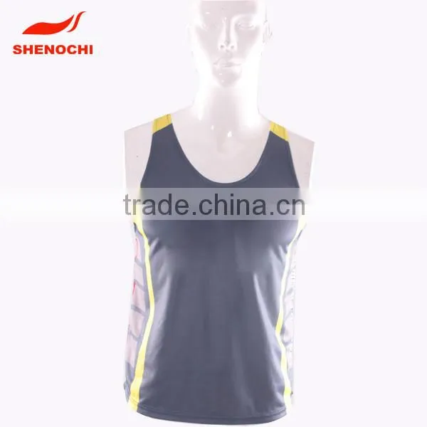 Wholesale Plain Mesh Dry Fit Mens Running Sports Singlets photo-4