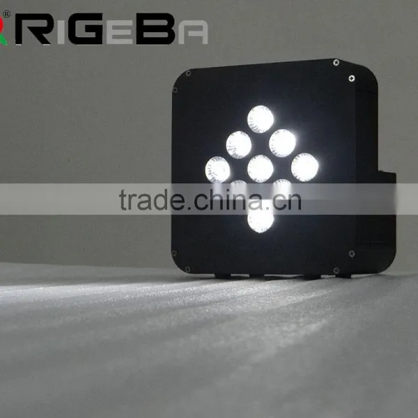 2015 Built-in Li-ion Battery & Wireless Super Slim 9*10W RGBWA 5 IN 1 Led Mini Flat Par Can Stage Par Light photo-5
