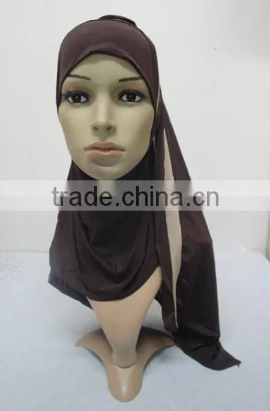 H301 Latest One Piece Instant Hijab With Shawl,muslim Scarf photo-4