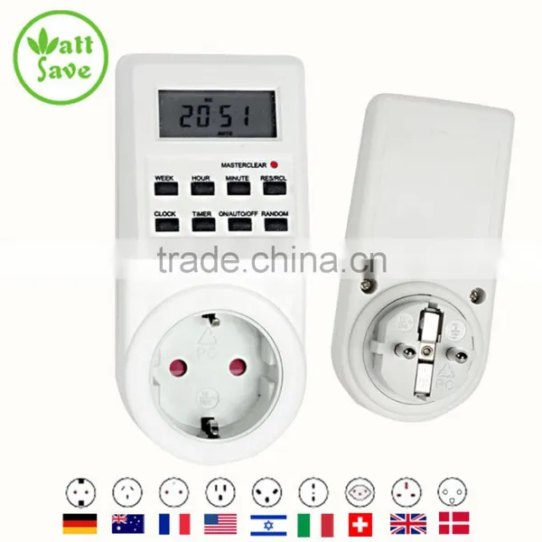 Digital LCD Programmable Switch TimerType With 8 Function Keys Europe Plug photo-2