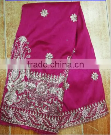New Design African Blue Silk George Lace Indian George Lace With Sequins Fashion Design George Clothing photo-3