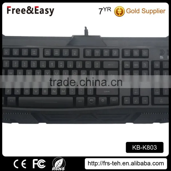 3 Color LED Backlit Waterproof Wired Gaming Keyboard photo-2