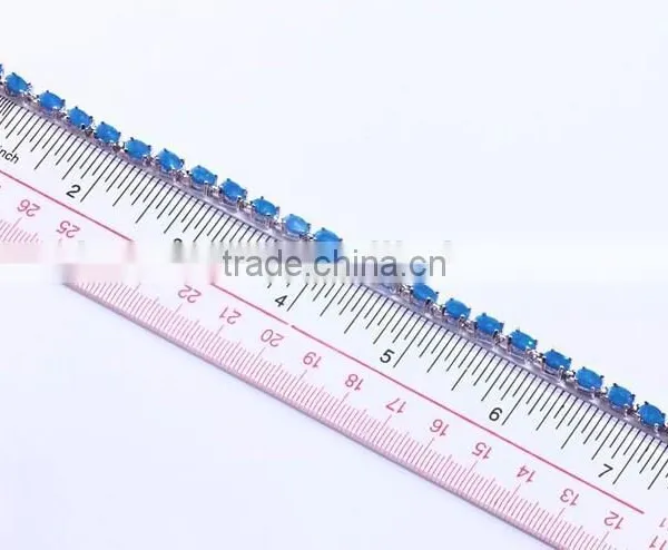 Fashion Hot Sell Women's Synthetic Fire Blue Opal Bracelet Jewelry photo-4