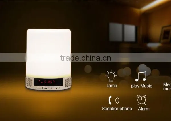 New Trend Hot Bedroom Product Touch Control Led Lamp Blueooth Speaker With LED Screen Clock Display and Alarm Clock Function photo-3