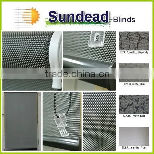 Double-printing Pattern Blackout Shiny Vinyl Fabric Roller Blind Blinds for Windows photo-6