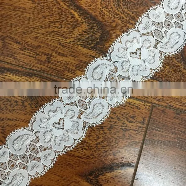 Spandex Lace Trimming 4cm Width Knitted Lace Ribbon 7069 photo-2