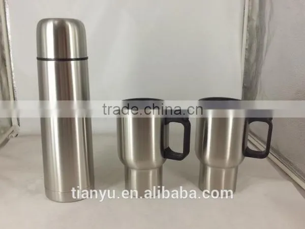 Double Wall Stainless Steel Vacuum Flask With Mug ,gift Set/promotional Gift