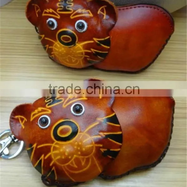 Chinese Handmade Animal Shape Genuine Leather Zip Coin Purse photo-6