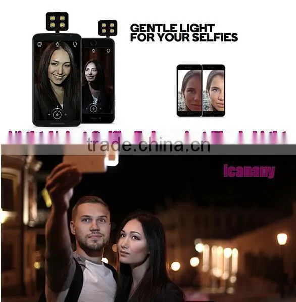 RK06 Universal Night Using Selfie Enhancing 5700K 4 LED Flash Light for IPhone & Android Smartphones & Tablets & Digital Camera photo-3