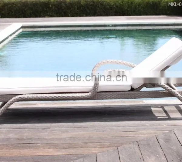 Synthetic Rattan Outdoor Sunbed Furniture- Wicker Rattan Sunbed Furniture - Poly Rattan Sun Lounger Furniture photo-3