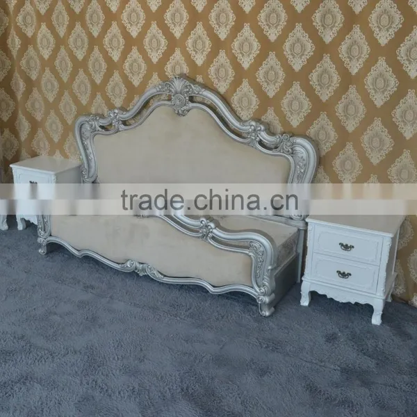 Eastern European Furniture Antique Silver Bed for Wholesale