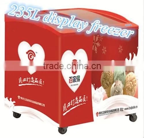 405L Curved Double Door Ice Cream Showcase Freezer. photo-5
