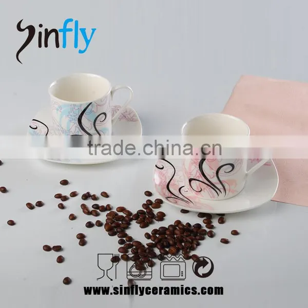 High Quality Ceramic Tea Coffee Cup and Saucer