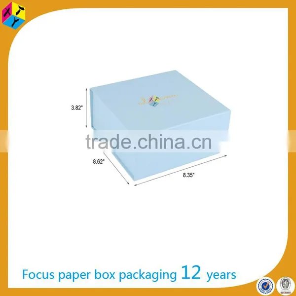 Blue Elegant Rigid Cardboard Paper Making Hat Boxes photo-3
