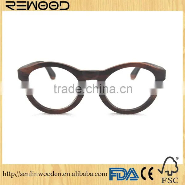 Wood Sunglasses Made From Ebony Frame With Clear Lens RX Frame photo-6