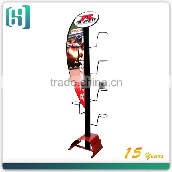 Floor Standing Safety Helmet Rack Display Shelf Motocycle Helmet HSX-362