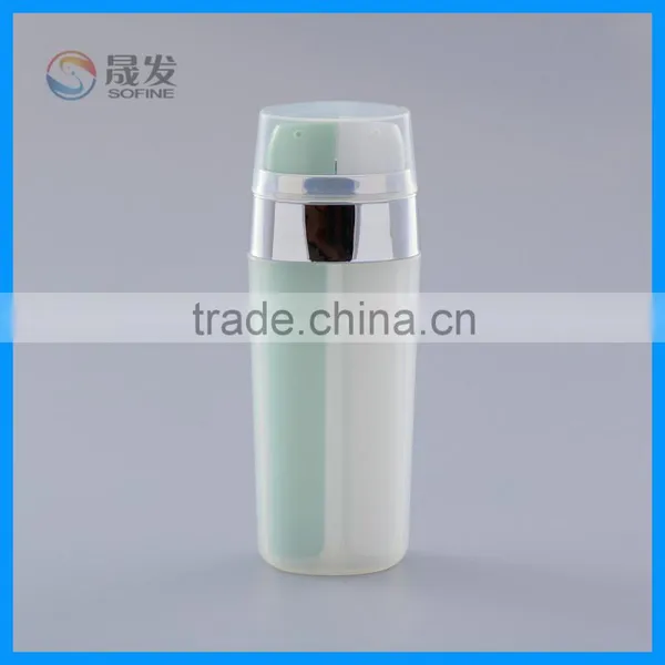 Cosmetic bottle with double pump