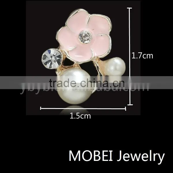 New Styles Crystal Lady Fabric Shoe Flower, Wedding Shoe Accessories,pink Fabric Shoe Flower photo-2