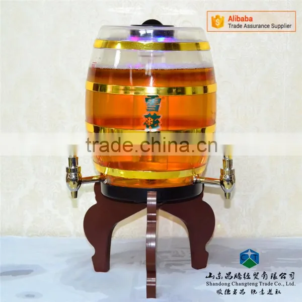 Crystal Cask Cannon Three Wine Faucets Cold Beer Dispenser