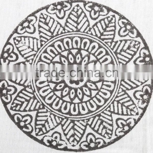Jaipur Hand Block Print Bed Sheet Indian Hand Block Printed Cotton Fabric Bedsheets photo-3
