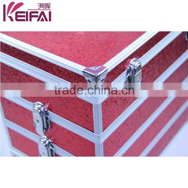 Factory Supply Wholesale Exquisite Workmanship Multifunction Makeup Train Case photo-3