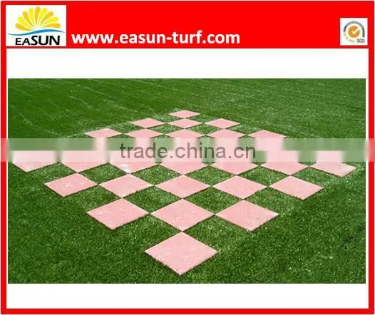 Plastic Flooring Cover Interlocking Synthetic Turf Tile photo-6