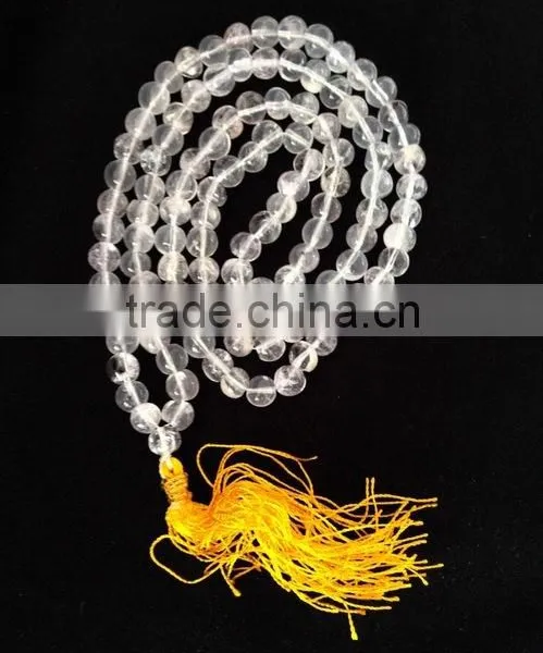 Himalayan Natural Crystal Buddha Beads photo-3