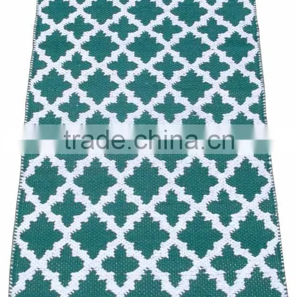 Stripes multi colour flat weave cotton rug