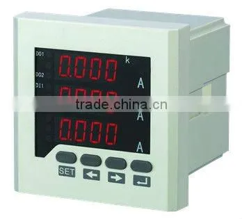 72*72 three-phase AC current meter digital ammeter LED three row display is programmable RH-3AA63