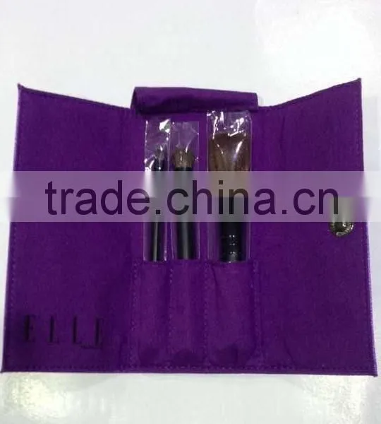 3pcs Purple Makeup Brush Set,best Gift for Girls,easy to Carry for Traval photo-3