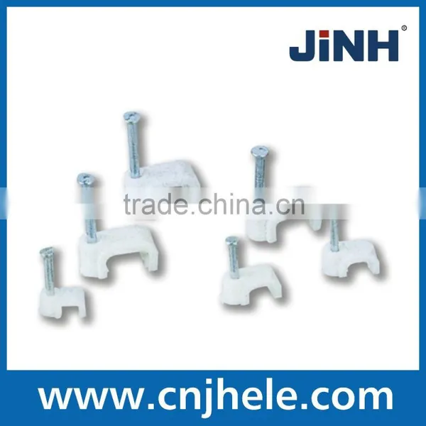 Very Cheap Price High Quality Circle Cable Clip JINH Plastic Nail Wall Cable Clip photo-2
