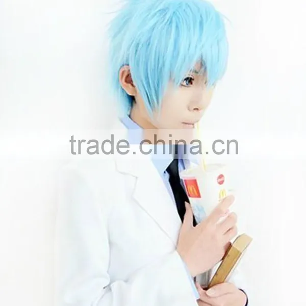 Cheap Synthetic Cosplay Wigs for Men Prices Purple Short Hair Wigs Wholesale photo-4