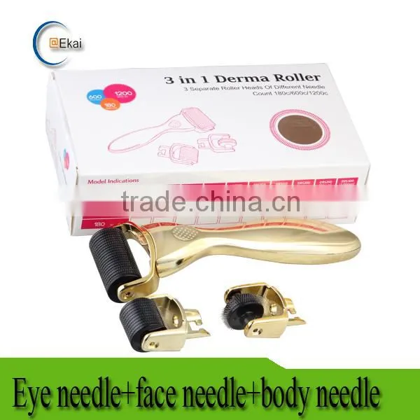 0.5mm Eyes Roller 1.0mm Face Roller 1.5mm Body Roller Dermaroller 3 in 1 photo-6