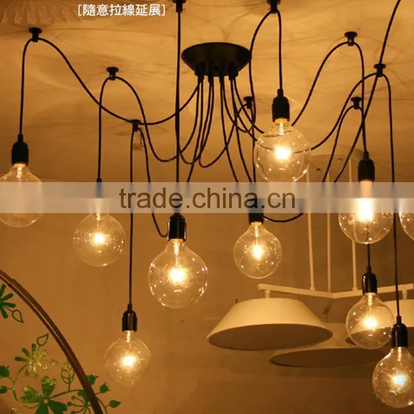 2016 New Modern Bell Glass Pendant Lights Industrial Style Pendant Lamp Edison Bulbs Lighting Hanging Dining Room Lamps photo-5