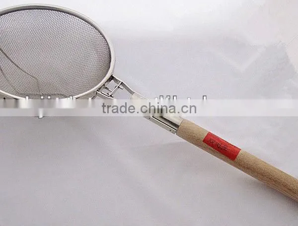 Double Mesh Strainer With Round Wooden Handle photo-2