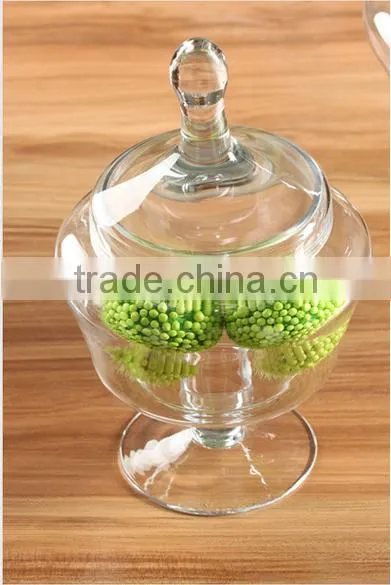 European Wedding Decoration Clear Glass Jars With Lid for Food Terarium photo-2
