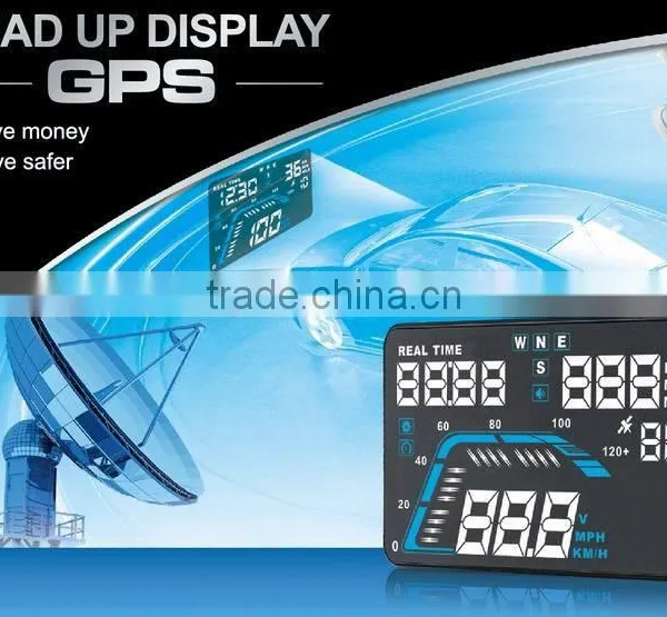 2016 Popular Multifunctional 5.5inch Head Up Display Car Speed, Mileage, Voltage Universal Vehicle GPS HUD photo-6