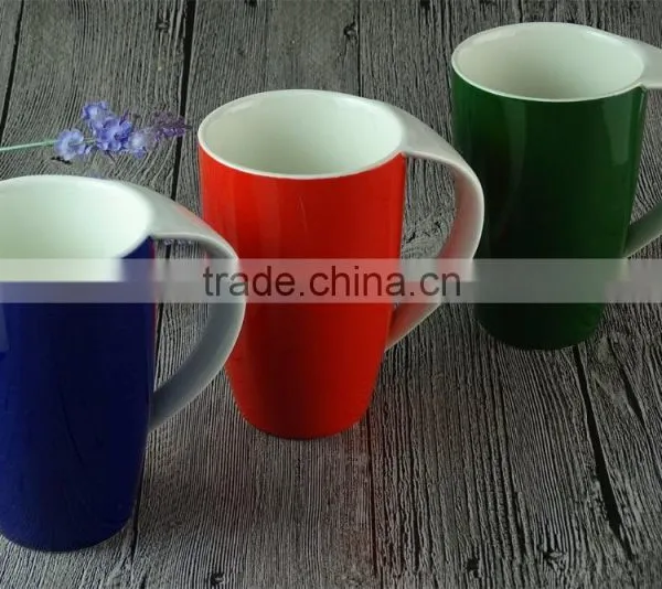 Wholesale 400ML Glaze Color Porcelain Coffee Mug Promotional Mug photo-2