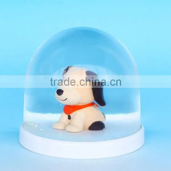 High Quality Ployresin Dog House Plastic Snow Globe photo-2