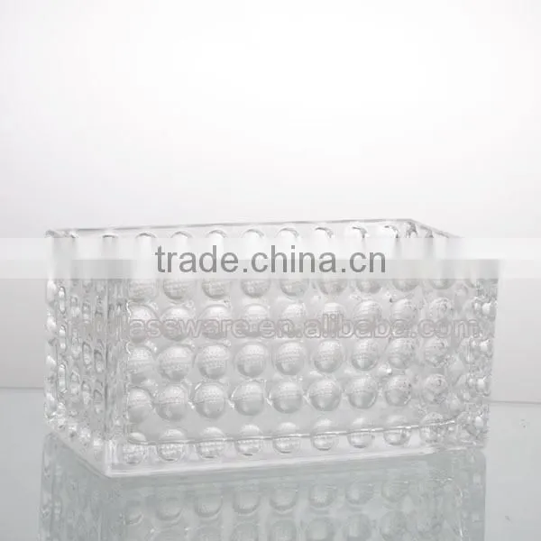 29.8/25/20cm Length Clear Dot Home Decor Sqnare Vase photo-3