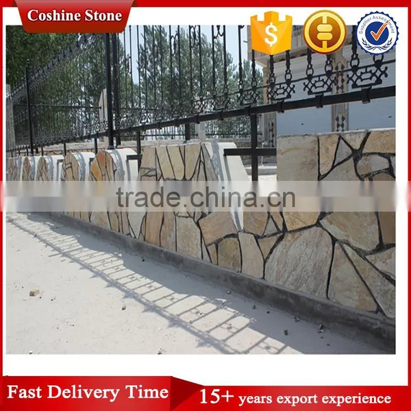 Natural Cladding Wall Irregular Slate Shape Tiles Price photo-3