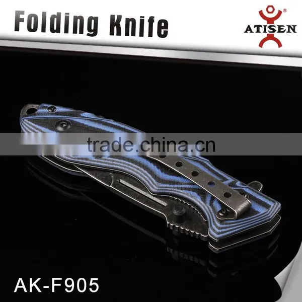 New Folding Knife Stonewash Blade Outdoor Survival Tools Camping Knife G10 Handle photo-3