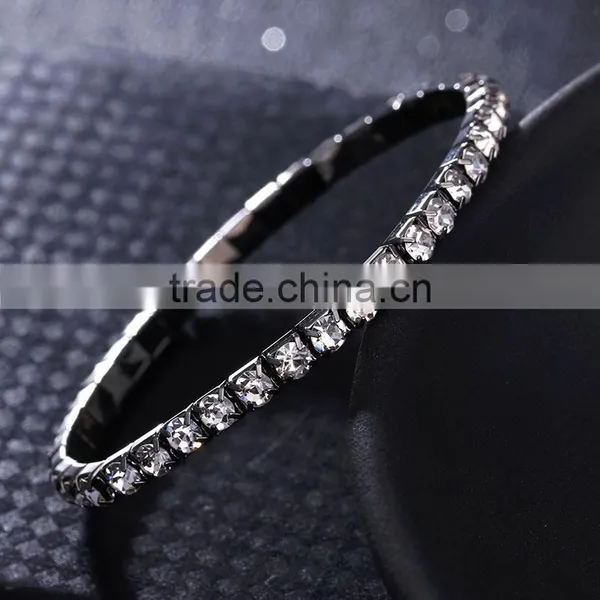 Stretch Colorful Sparkly Rhinestone Chain Bracelet photo-6