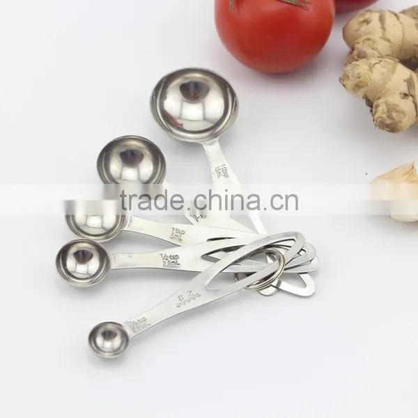 5 Pcs/Set Stainless Steel Measuring Spoons Baking Tools Tea Coffee Measure Tablespoon Set photo-3